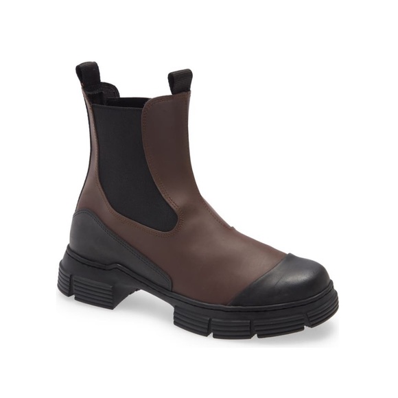 Ganni Shoes Ganni Lugged Sole Platform Chelsea City Boot Recycled
